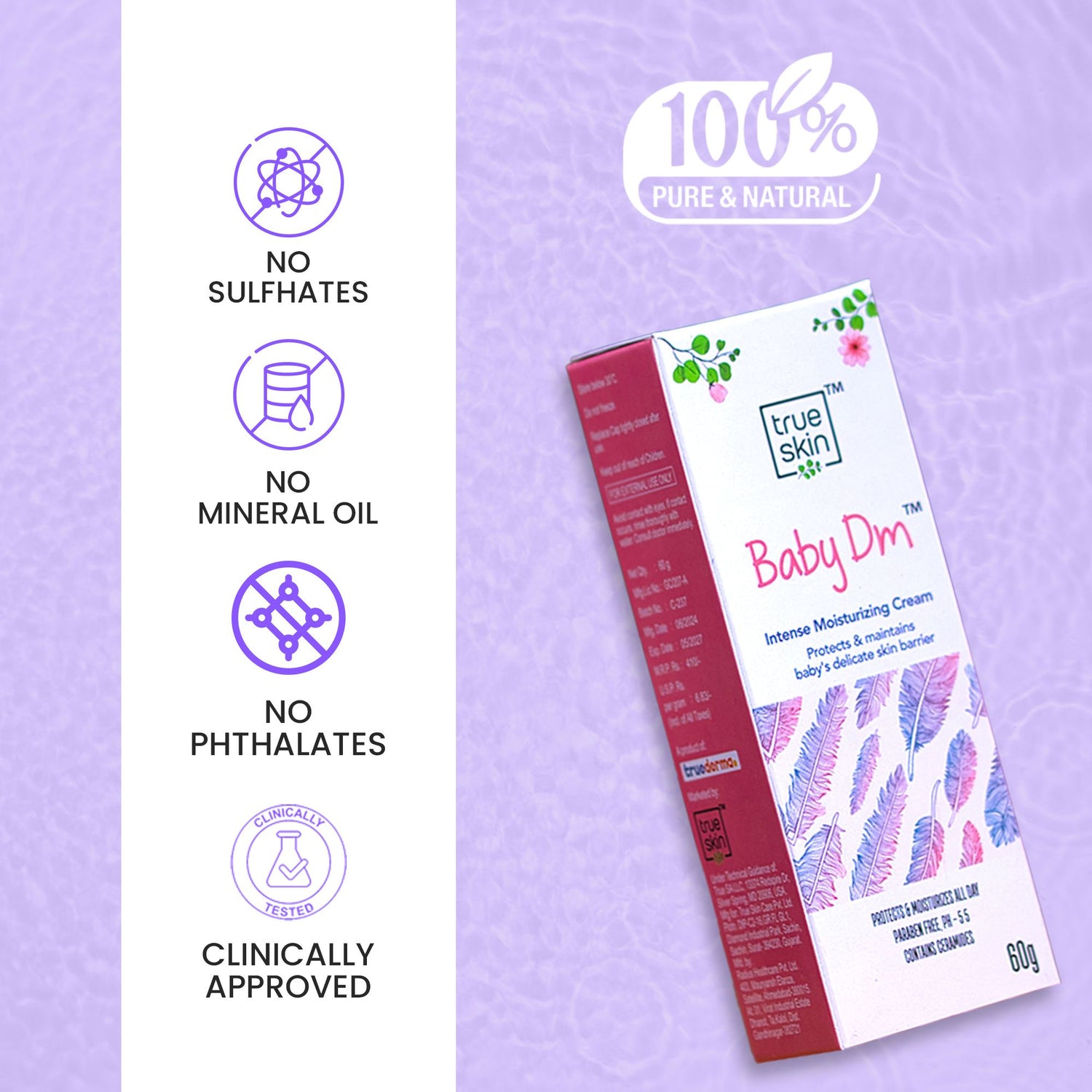 True skin - lightweight baby cream for newborns