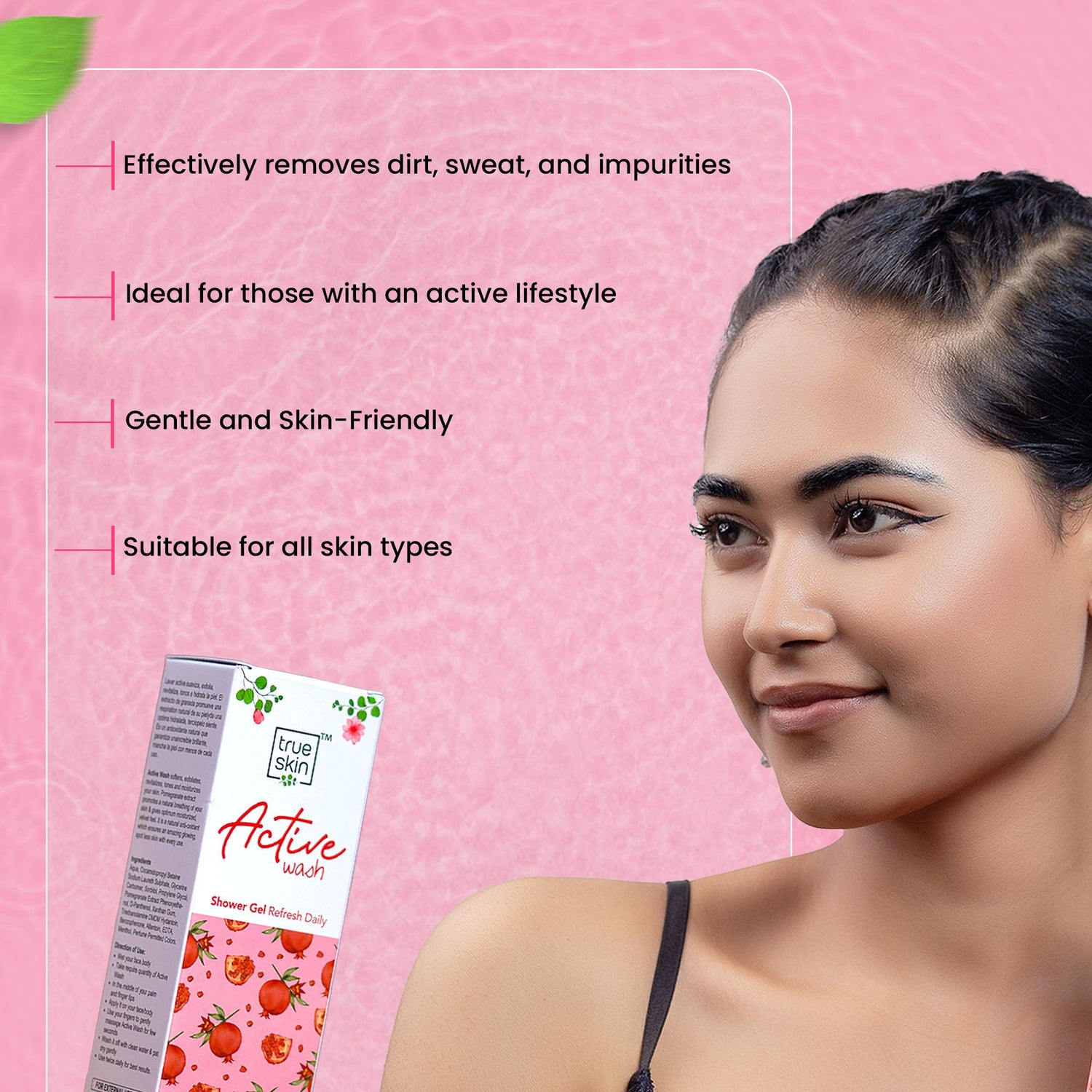 Daily shower gel with botanical extracts for smooth skin