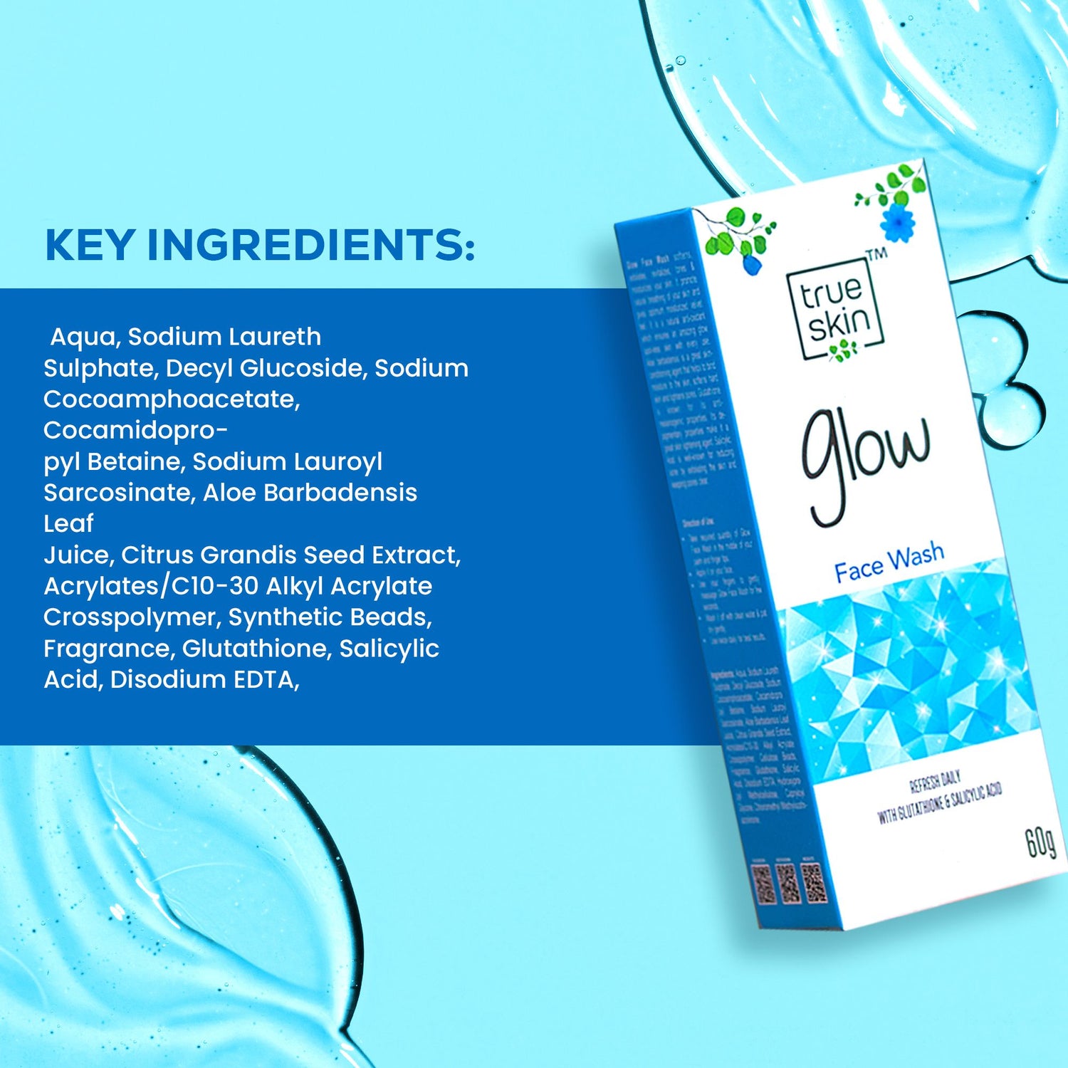 Brightening face wash for dull and tired skin by True Skin