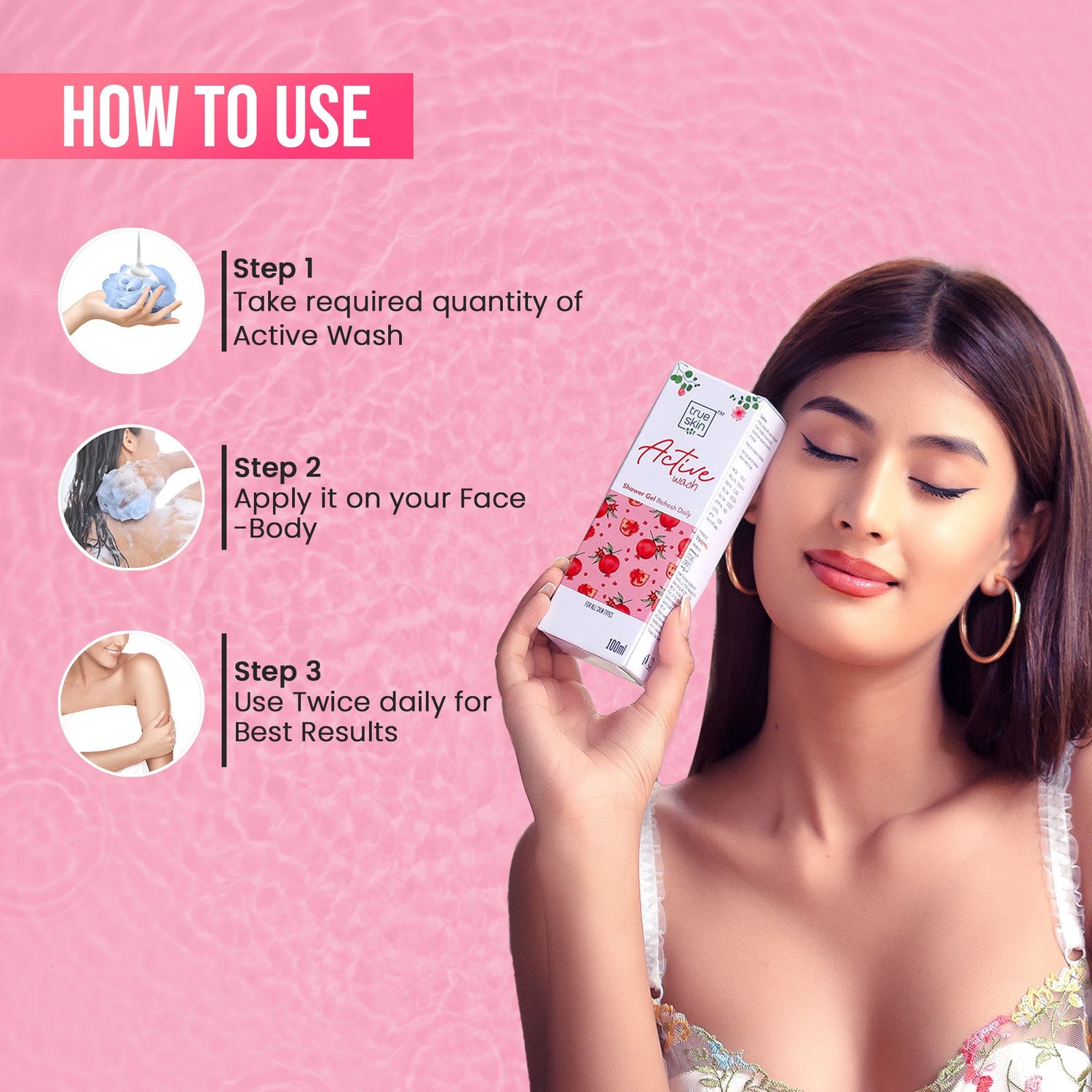 How to use Active Shower Gel by True Skin