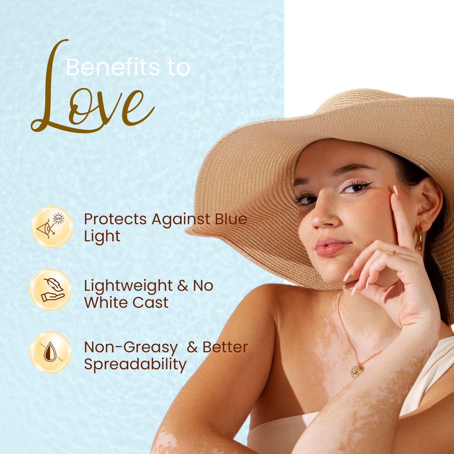 Lightweight sunscreen gel with SPF 50 broad-spectrum