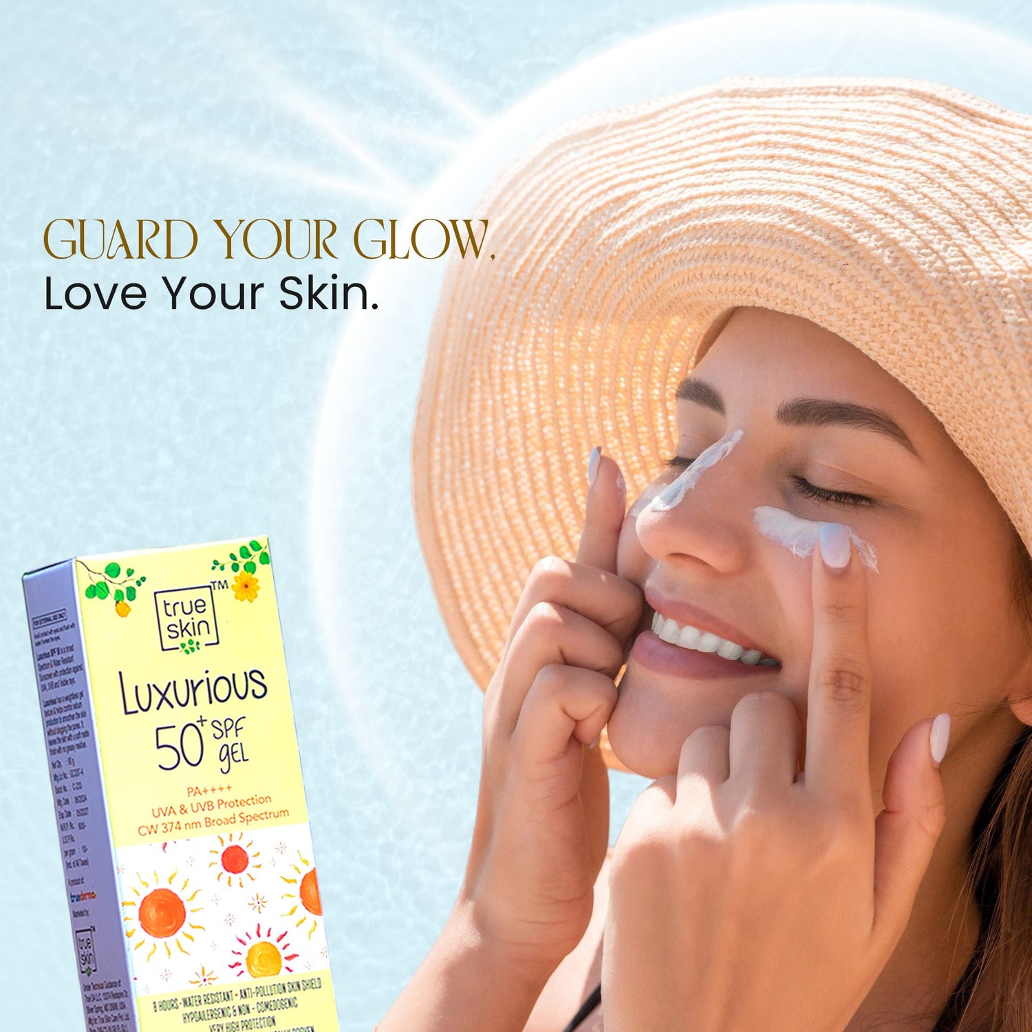 Trueskin sunscreen with UVA and UVB protection