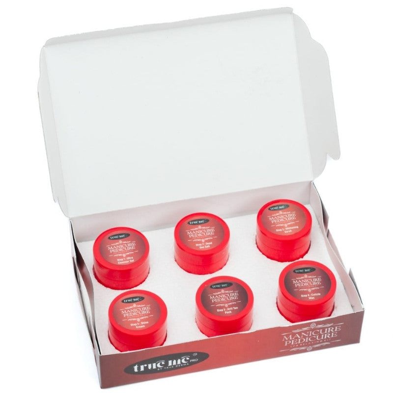 Set of red containers in a white box with &
