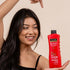 Hair stylist using True Me Hair Developer