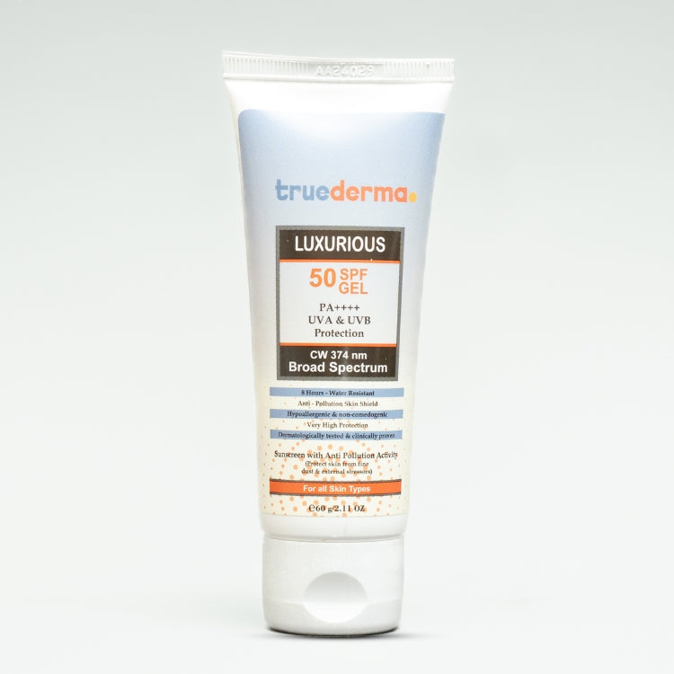 True Derma sunscreen gel protects against UVA and UVB rays