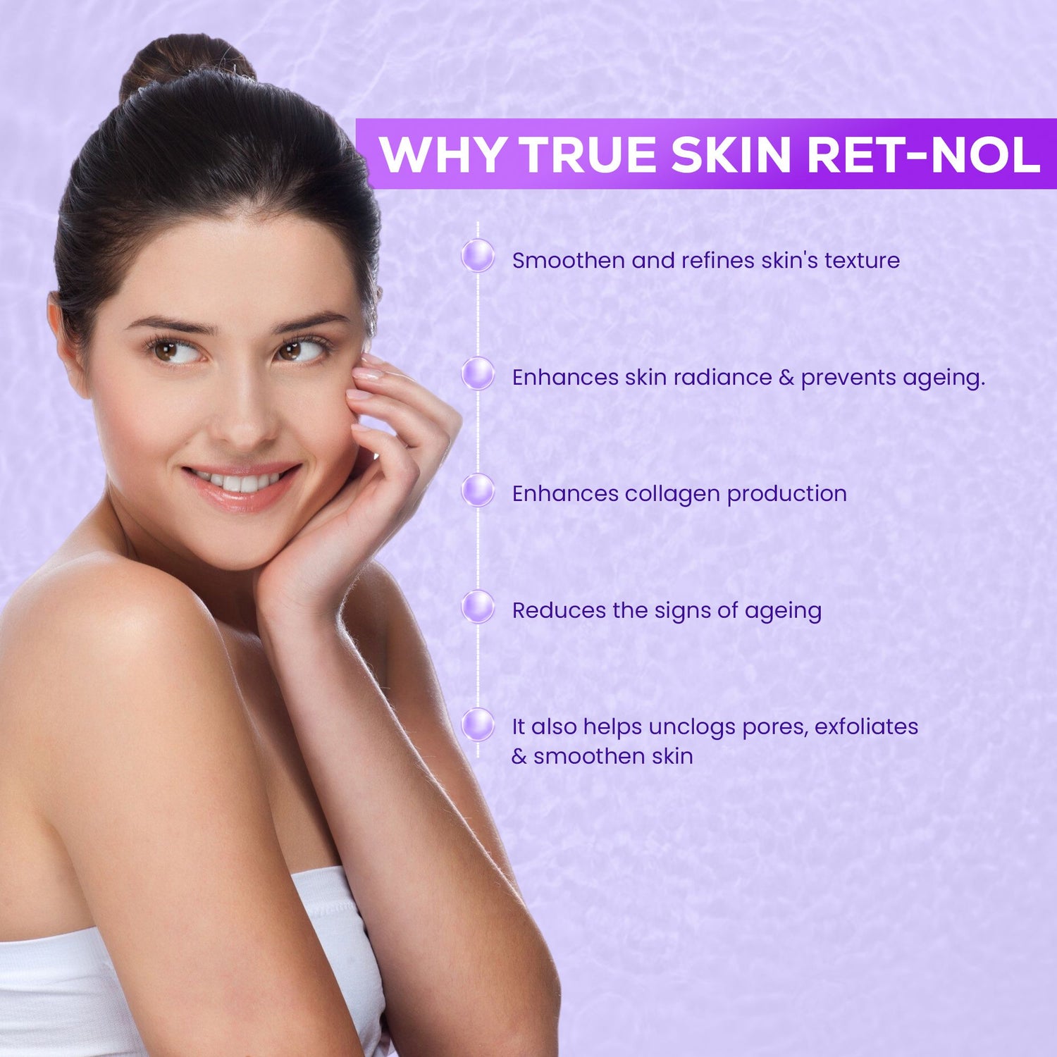 True Skin Retinol Serum for smoother skin and visible results