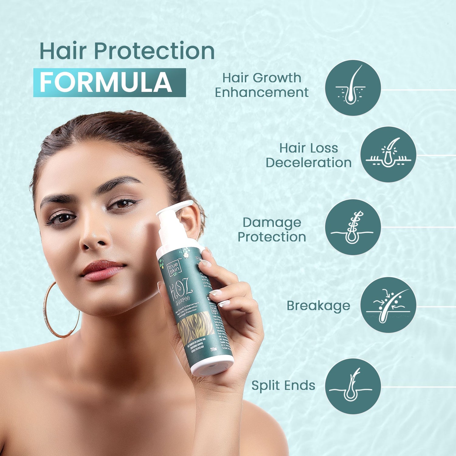 Anti-dandruff shampoo with aloe vera and biotin - True skin