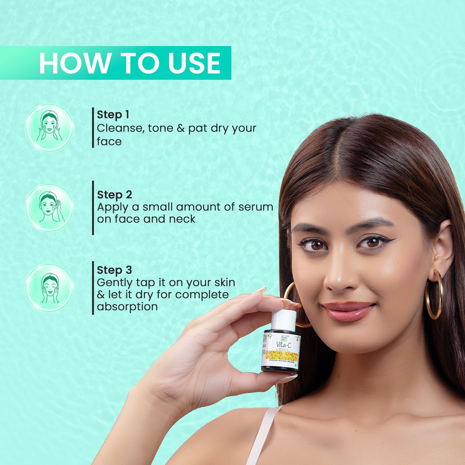 How to apply Vita C serum by True Skin