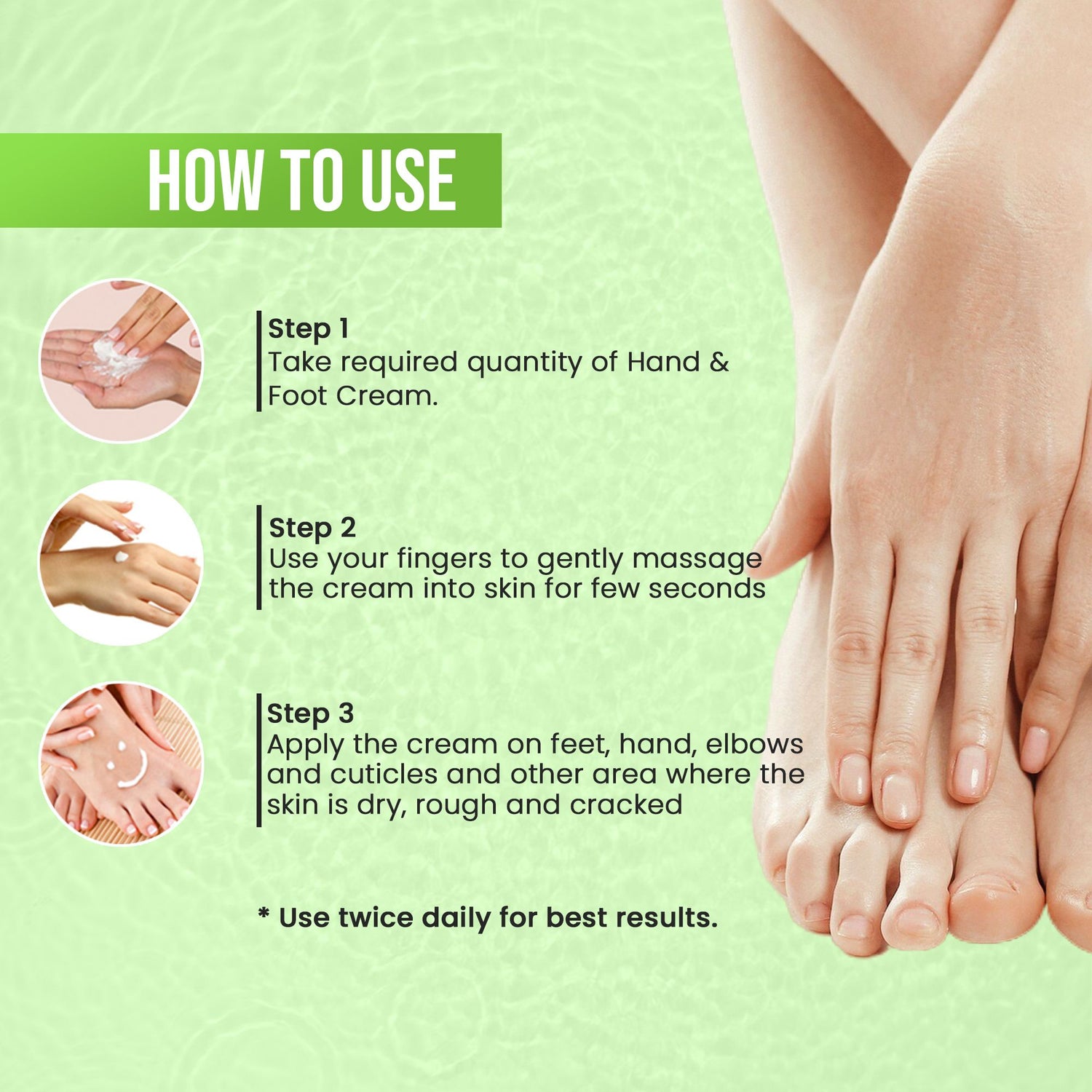 Hand and foot moisturizer for soft and glowing skin