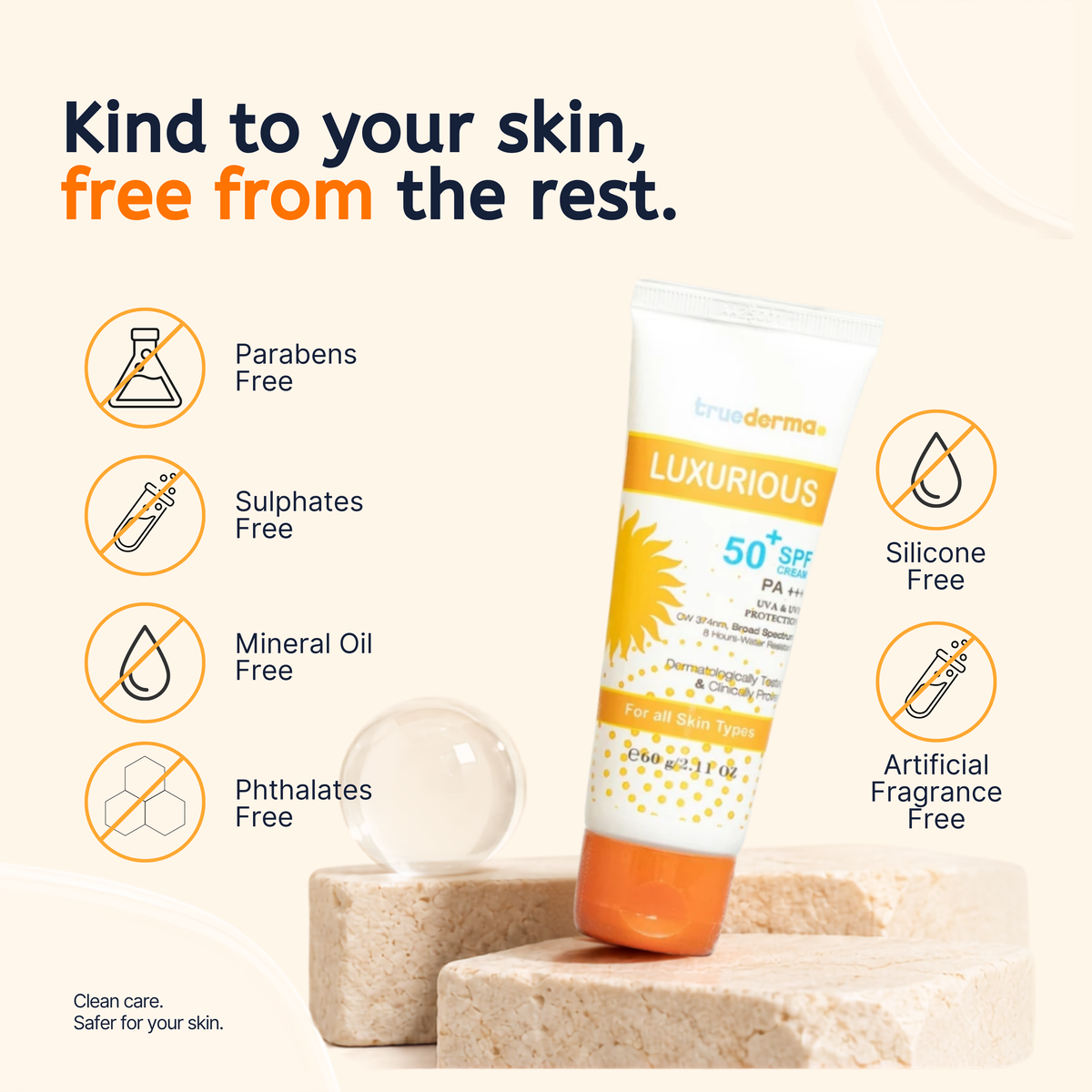 True Derma Luxurious 50SPF Cream | SPF50 Sun Cream | Sunscreen Cream