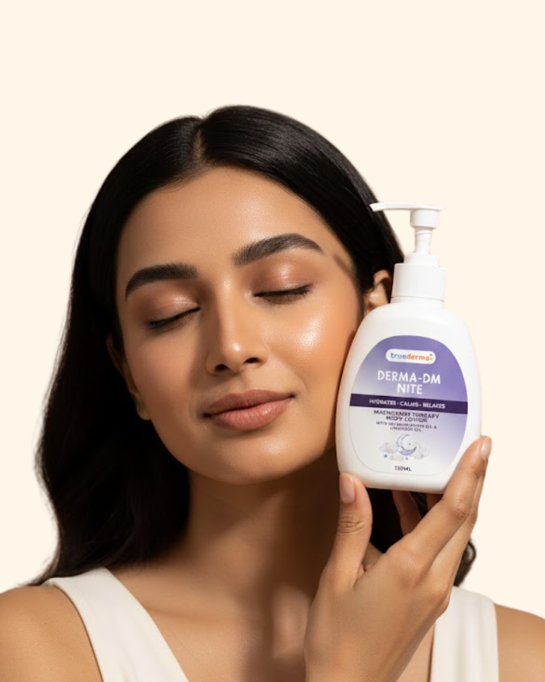 a women with magnesium lotion