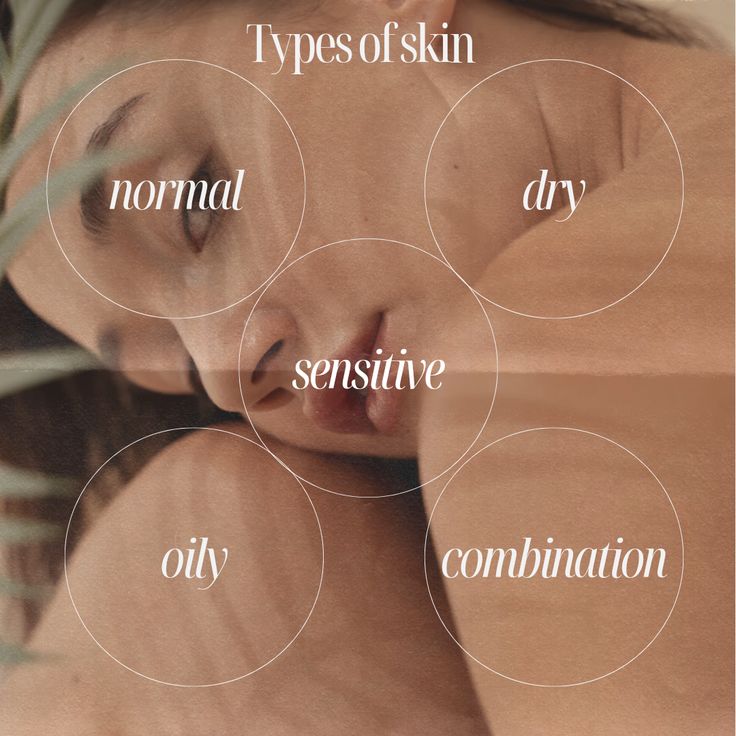 a girl showing different types of skin 