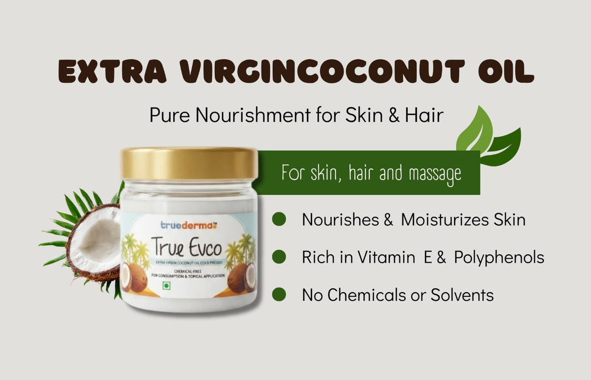 infographic showing why coconut oil is the best for skin and hair