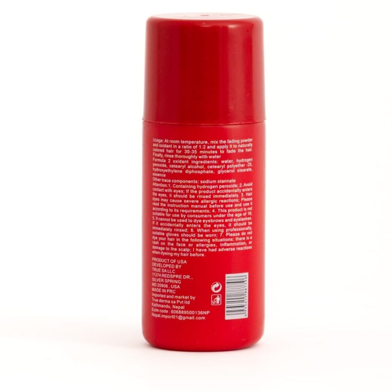 Professional hair coloring developer TrueMe