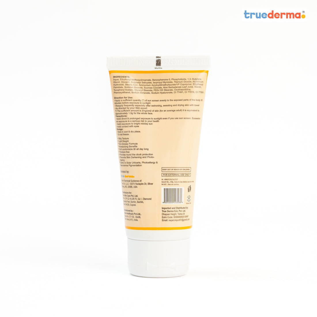 True Derma Luxurious-T Tinted susncreen 30SPF Lotion |  Sunscreen Body Lotion
