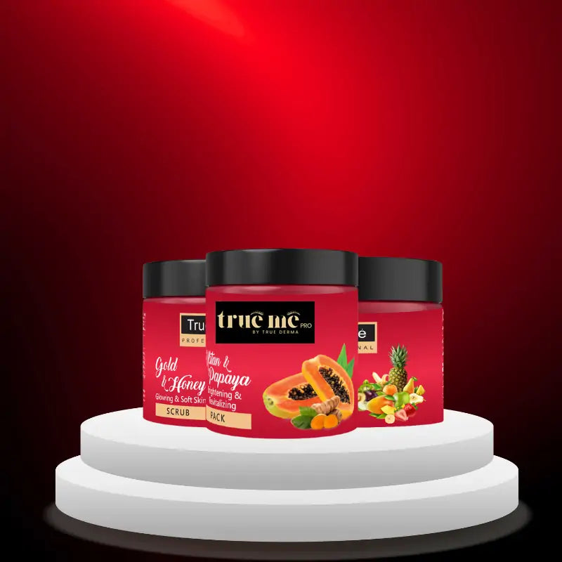 True Me Gold & Honey Ubtan & Papaya Mix Fruits Collection