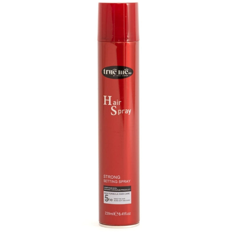 True Me Hair Spray – Strong Setting Spray | New 5-in-1 Formula for Soft &amp; Shiny Hair