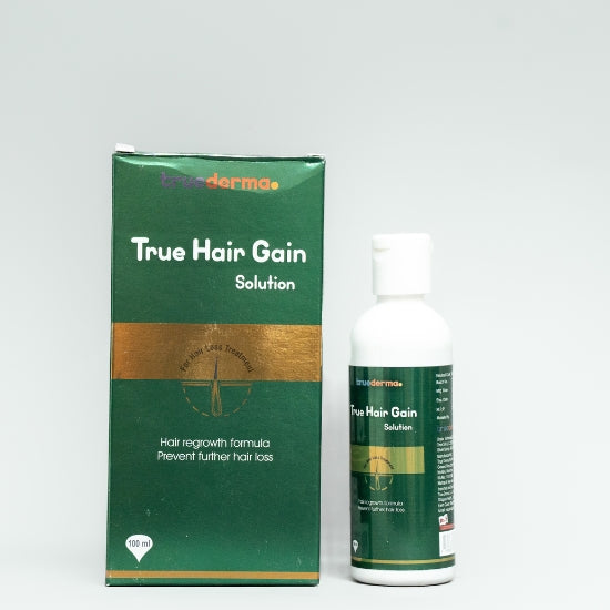 True Derma Truegain Oil with key ingredients: Minoxidil, Finasteride, and lipids