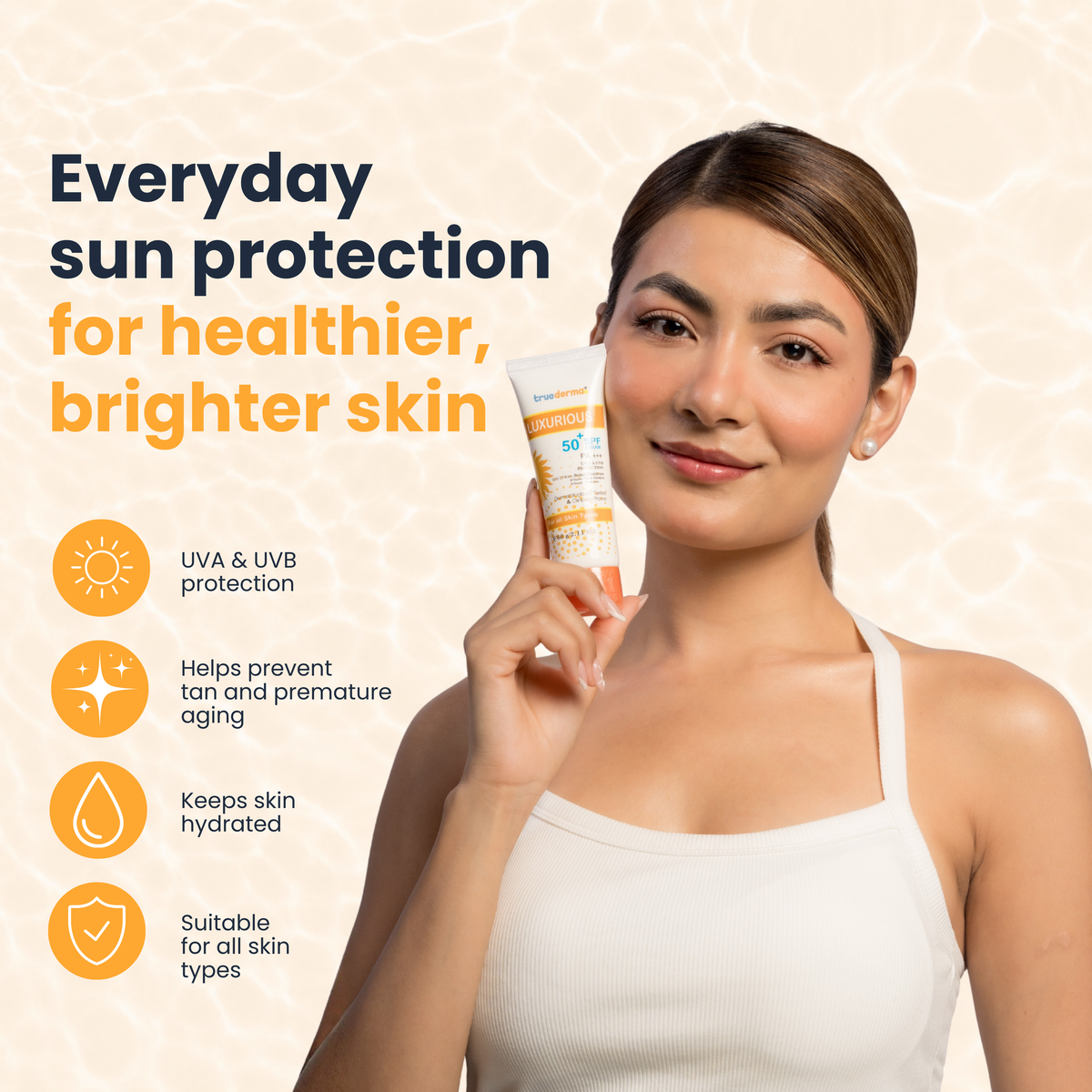 True Derma Luxurious 50SPF Cream |  SPF50 Sun Cream | Sunscreen Cream