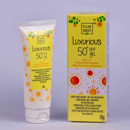 luxurious 50+spf gel sunscreen - true skin