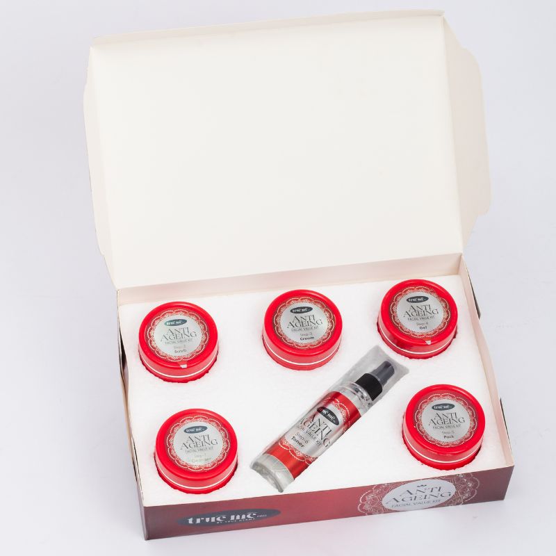 true me facial kit packaging for instant glowing and freshness 