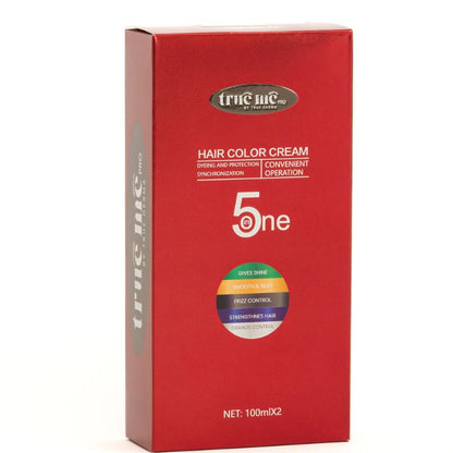 hair color cream by true me for dyeing and protection and synchronization 