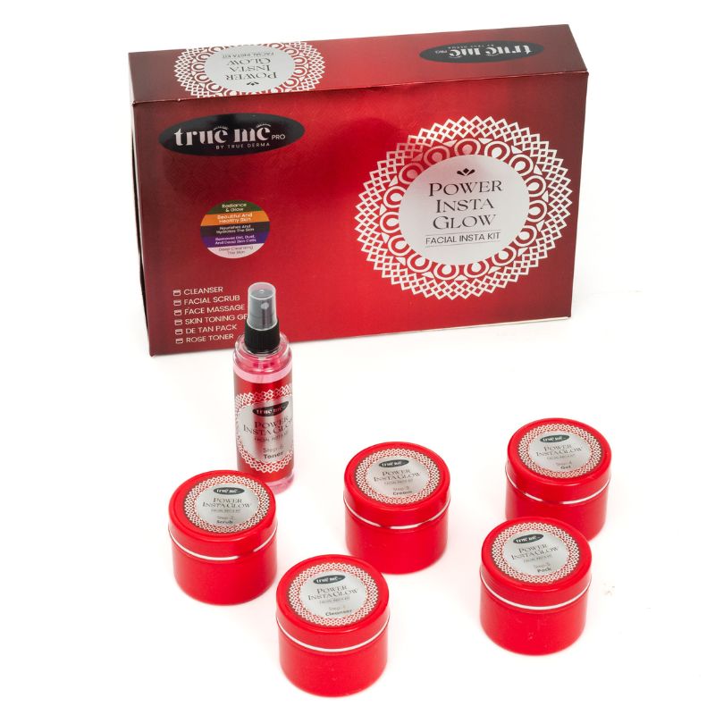 true me insta glow kit for radiant skin contains 6 premium products by true me 