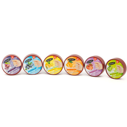 nail polish remover in six different flavors